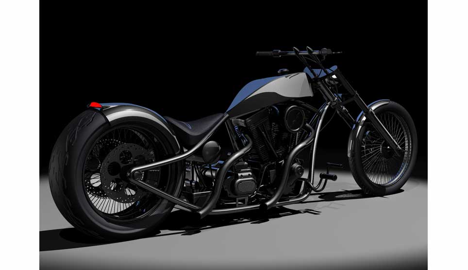 3D Harley Chopper "Stealth".