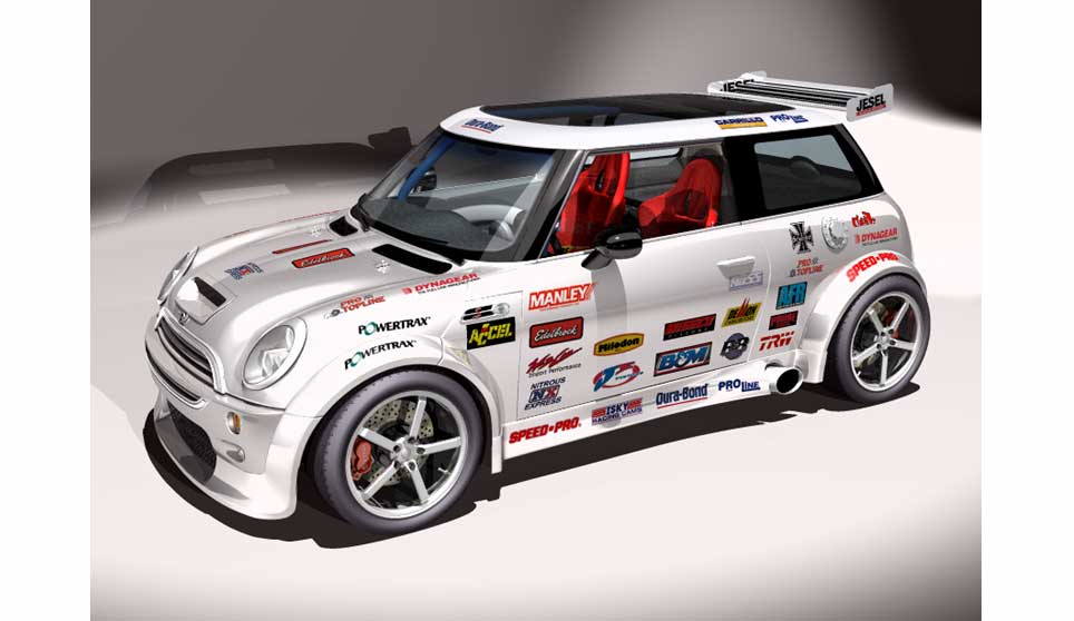 3D Mini Cooper S Racer, Rally Model.