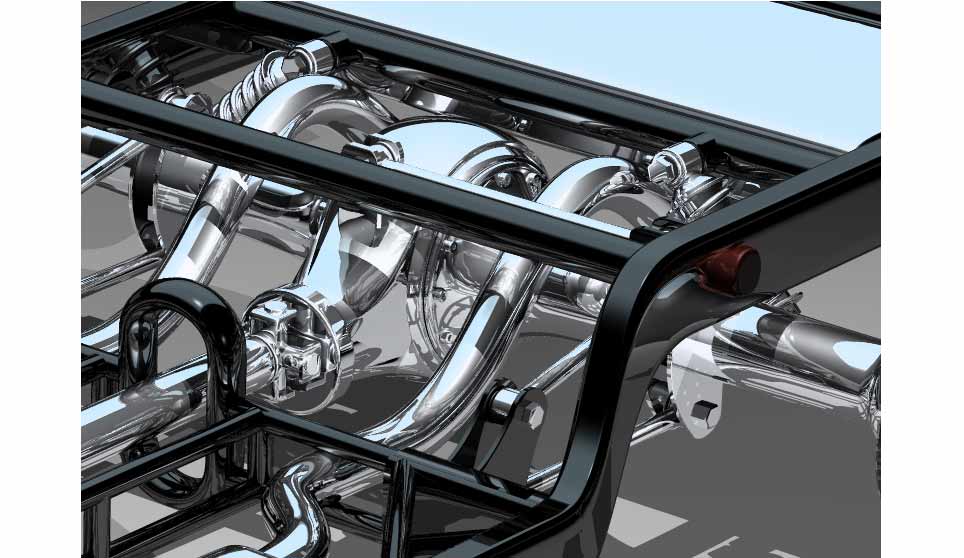 3D Hemi Roadster Rear End Detail.