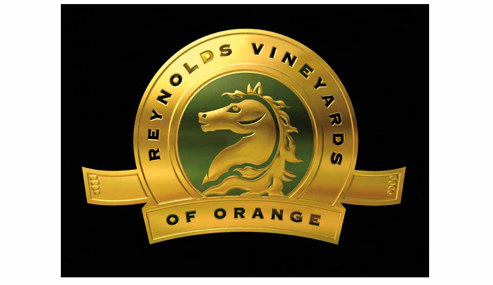 3D Reynolds Vineyards Foil Embossed Medallion.