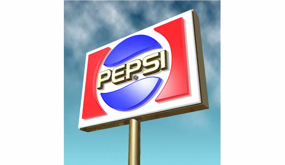 3D Pepsi Signage.